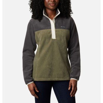 Columbia Pullover Dames, Benton Springs Half Snap Petite DonkerGrijs Groen, 17JKFMROL